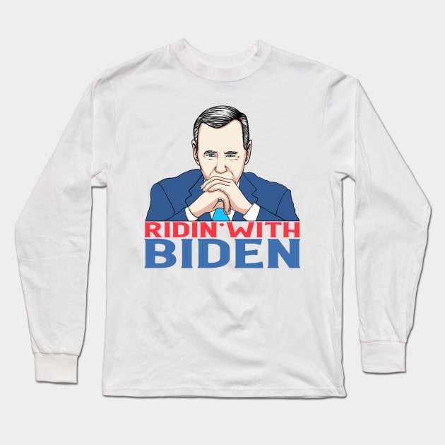 Ridin' With Biden Long Sleeve T-Shirt by alexkosterocke